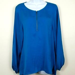 Lovely Small Laundry Blue Blouse with Zipper